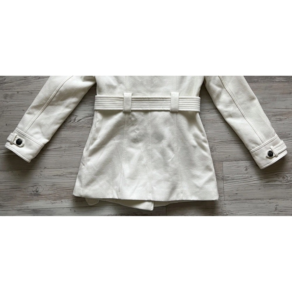 Jack Belted‎ Peacoat Jacket Women's Medium Bronze-Tone Metal Buttons Chic - Picture 5 of 11